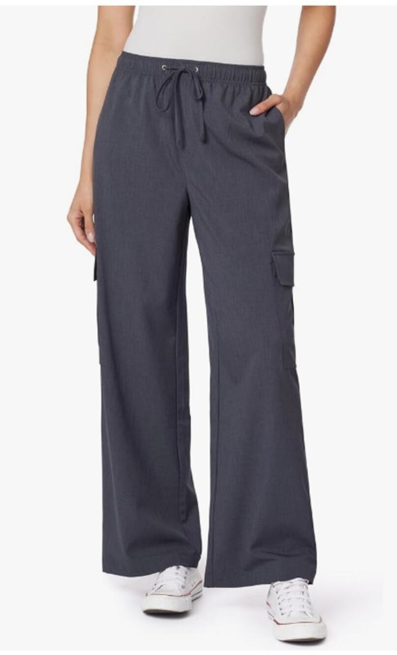 Wallflower NWT Size XS Pull-On Relaxed High-Rise Cargo Insta-Pro Pants Gray